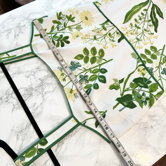 LOFT Linen Blend White & Green Summer Fit n Flare Dress Women's Size‎ 10 - Picture 8 of 9